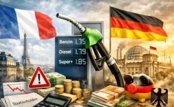 Teure Energie, enge Spielräume: Warum Frankreich beim Spritpreis zögert, wo Deutschland handelt Kraftstoffpreise-Frankreich-Deutschland_Illustration