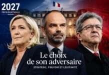 Le Pens strategische Präferenz: Warum ein Duell mit Édouard Philippe politisch wertvoller wäre als ein Sieg über Mélenchon Le-Pen_Philippe_Melenchon_Illustration
