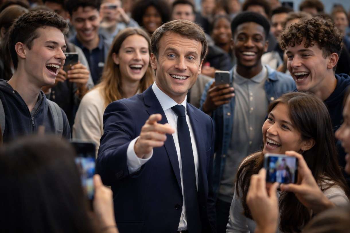 „For sure“ und die Logik der Memes: Wie Emmanuel Macron in der digitalen Öffentlichkeit gespiegelt wird