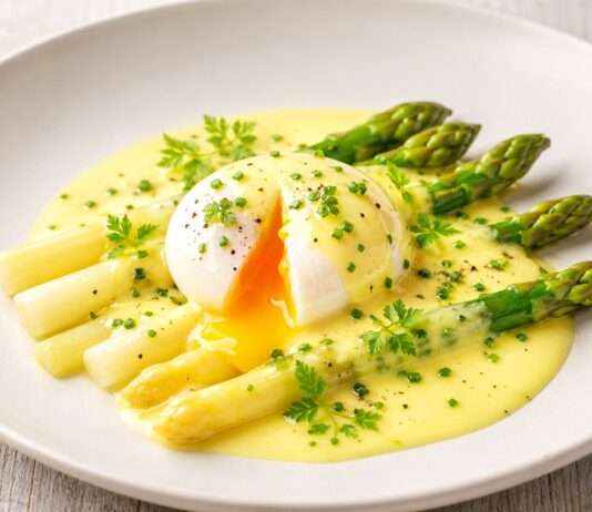Frühling auf dem Teller: Œuf parfait mit Spargel und Mousseline-Sauce Œuf-parfait-mit-Spargel-und-Mousseline-Sauce