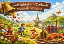 Wenn Glocken fliegen und es Schokolade regnet Osterbräuche-Frankreich_Illustration