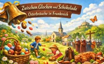 Wenn Glocken fliegen und es Schokolade regnet Osterbräuche-Frankreich_Illustration