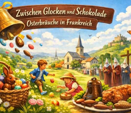 Wenn Glocken fliegen und es Schokolade regnet Osterbräuche-Frankreich_Illustration