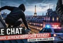 Paris’ „Le Chat“ gefasst: Der Schattenkletterer der Seine-Metropole sitzt in Haft Paris-Le-Chat-gefasst_Illustration