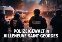 Elf Polizisten im Fokus: Villeneuve-Saint-Georges und die brüchige Autorität des Staates Polizeigewalt-2_Illustration