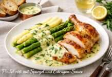 Es ist Spargelzeit: Poulet rôti mit Spargel und Estragon-Sauce Poulet-rôti-mit-Spargel-und-Estragon-Sauce
