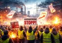 Kommentar: Wenn Energiepreise explodieren und Politik überrascht tut – ein europäisches Trauerspiel mit Ansage Protest-gegen-hohe-Energiepreise_Illustration