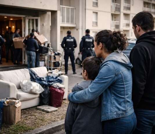 Wenn der Verlust des Zuhauses zur Strafe wird – Der Streit um Wohnungsräumungen in Rennes Rauswurf-Familie-verliert-Wohnung_Illustration