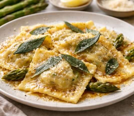 Es ist Spargelzeit – Spargel-Ravioli mit brauner Butter und Salbei Ravioli-mit-frischem-Spargel-und-brauner-Butter