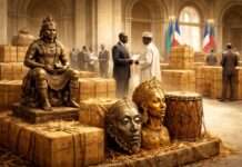 Vom Einzelfall zur Systematik: Frankreich ringt um eine neue Restitutionspolitik für koloniales Kulturerbe Rückgabe-afrikanischer-Artefakte_Illustration