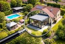 Wenn der Blick von oben kommt – Wie der Fiskus Frankreichs Gärten neu vermisst Satellitenüberwachung-Grundsteuer_Illustration