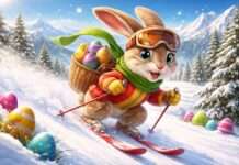 Wenn der Winter zu Ostern zurückkehrt – Frühling in den Pyrenäen? Denkste. Schnee-Ostern_Illustration