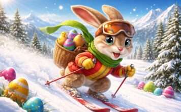 Wenn der Winter zu Ostern zurückkehrt – Frühling in den Pyrenäen? Denkste. Schnee-Ostern_Illustration