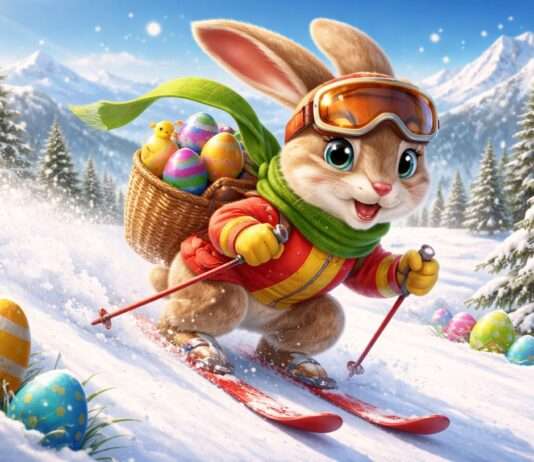 Wenn der Winter zu Ostern zurückkehrt – Frühling in den Pyrenäen? Denkste. Schnee-Ostern_Illustration