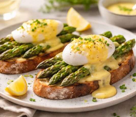 Es ist Spargelzeit – Tartine mit Spargel, pochiertem Ei und Sauce Hollandaise Spargel-Tartines-mit-pochiertem-Ei