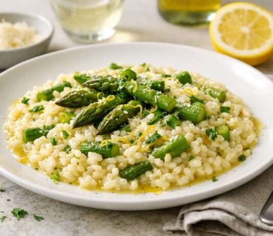 Es ist Spargelzeit – und sie schmeckt nach Zitrone und Risotto Spargelrisotto-mit-Parmesan-und-Zitrone