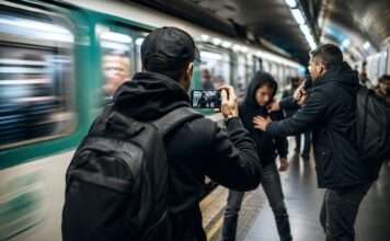 Der digitale Rächer im Untergrund TikTok-Taschendieb-Metro_Illustration