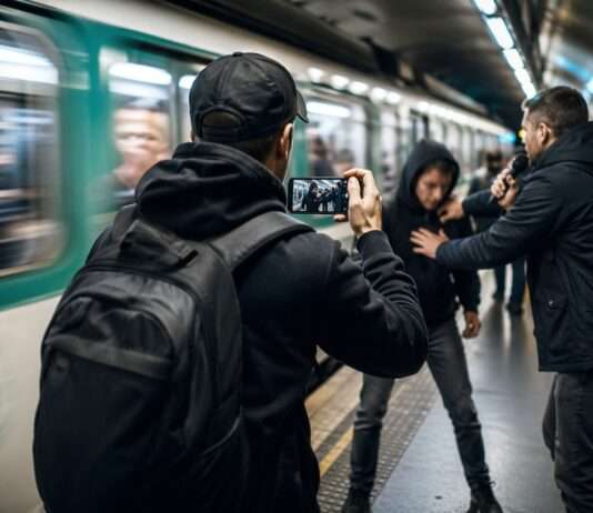 Der digitale Rächer im Untergrund TikTok-Taschendieb-Metro_Illustration