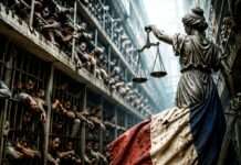 Kommentar: Die Würde des Menschen ist überbelegt Überbelegung-Gefängnisse-Frankreich-Justiz_Illustration