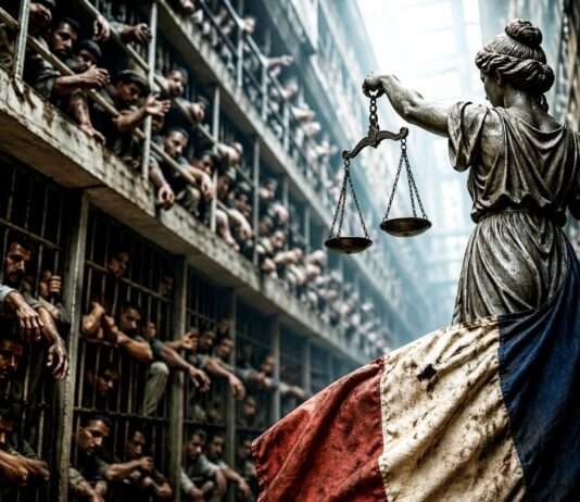 Kommentar: Die Würde des Menschen ist überbelegt Überbelegung-Gefängnisse-Frankreich-Justiz_Illustration