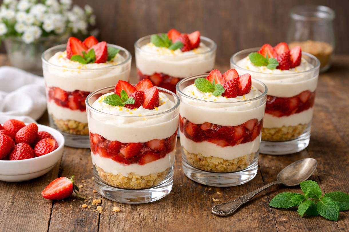 Die Zeit der Erdbeeren hat begonnen: Verrines aux fraises – elegante Leichtigkeit im Glas
