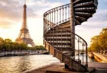 Ein Stück Paris zum Mitnehmen – wie eine Eiffelturm-Treppe unter den Hammer kommt Wendeltreppe-Eiffelturm-Versteigerung_Illustration