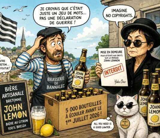Wenn ein Wortspiel teuer wird: Bretonische Brauerei scheitert an Yoko Onos Markenwächtern Yoko-Ono-Brauerei-Bretagne_Illustration