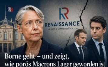 Borne geht – und zeigt, wie porös Macrons Lager geworden ist Borne-Attal-Macron_Illustration