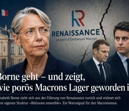 Borne geht – und zeigt, wie porös Macrons Lager geworden ist Borne-Attal-Macron_Illustration
