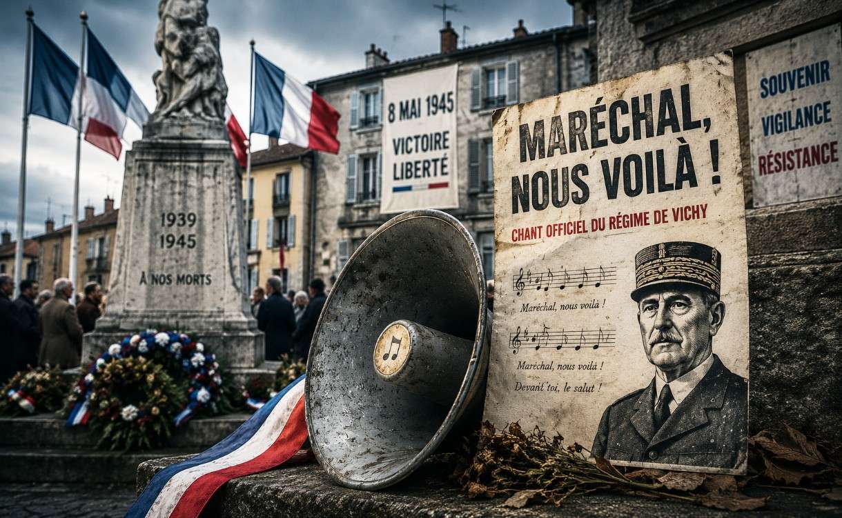 Mitten am 8. Mai: Wenn der Geist von Vichy plötzlich wieder aus den Lautsprechern kriecht