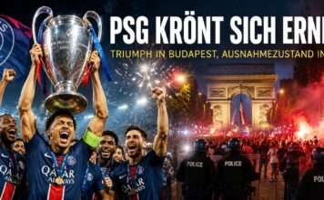 PSG zwischen Erfolg und Ausnahmezustand: Europas Krone bleibt in Paris Champions-League-Finale-PSG-Ausschreitungen_Illustration