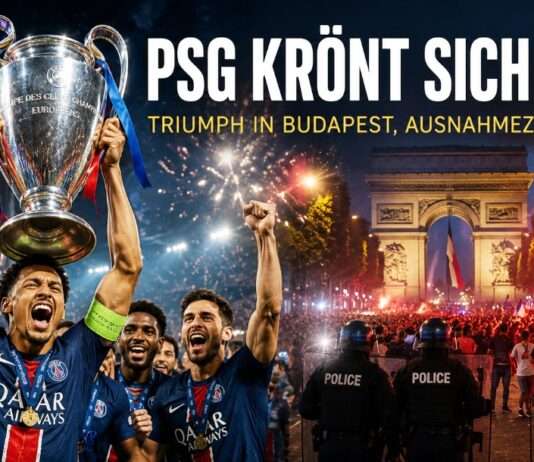 PSG zwischen Erfolg und Ausnahmezustand: Europas Krone bleibt in Paris Champions-League-Finale-PSG-Ausschreitungen_Illustration
