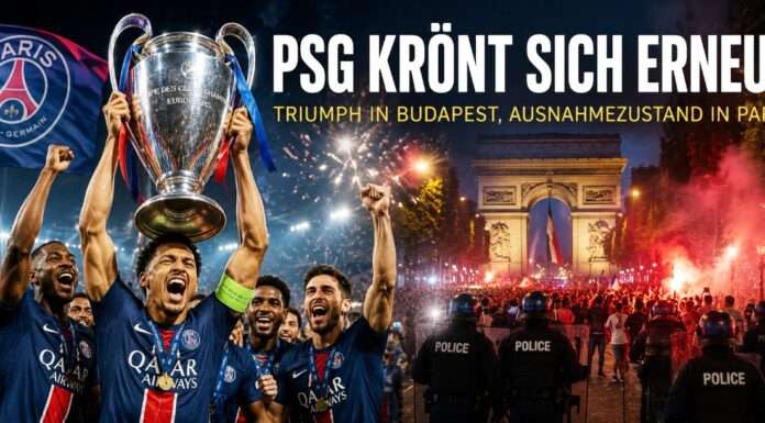 PSG zwischen Erfolg und Ausnahmezustand: Europas Krone bleibt in Paris Champions-League-Finale-PSG-Ausschreitungen_Illustration