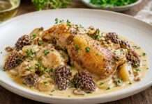 Coq au Vin Blanc mit Morcheln Coq-au-Vin-Blanc-mit-Morcheln