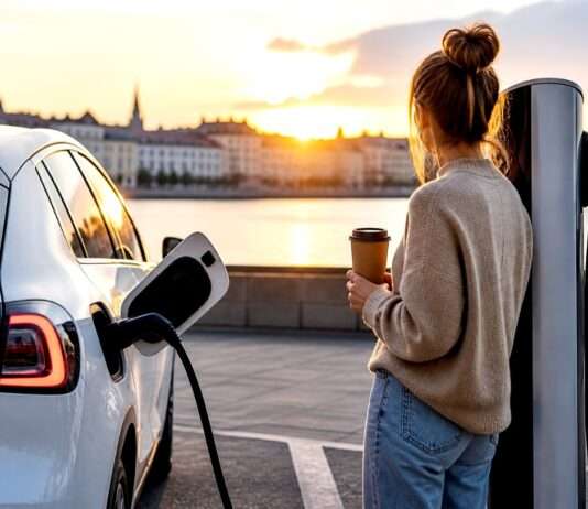 Die Probefahrt als Lebensgefühl E-Auto-Ladestation_Illustration