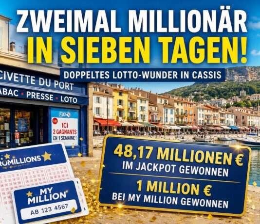 Zwei Millionäre innerhalb von sieben Tagen: Der unglaubliche Lotto-Zufall von Cassis Glückskiosk-Cassis_Illustration