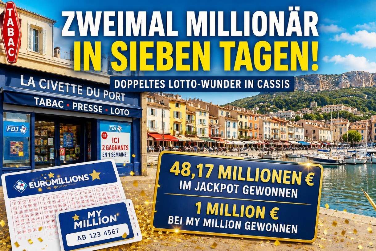 Zwei Millionäre innerhalb von sieben Tagen: Der unglaubliche Lotto-Zufall von Cassis