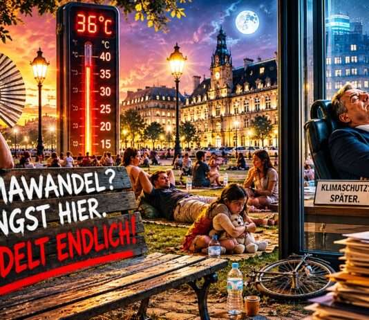 Kommentar: Parks nachts offen — und die Politik schläft weiter? Klimaschutz-Politik-verschlafen_Illustration