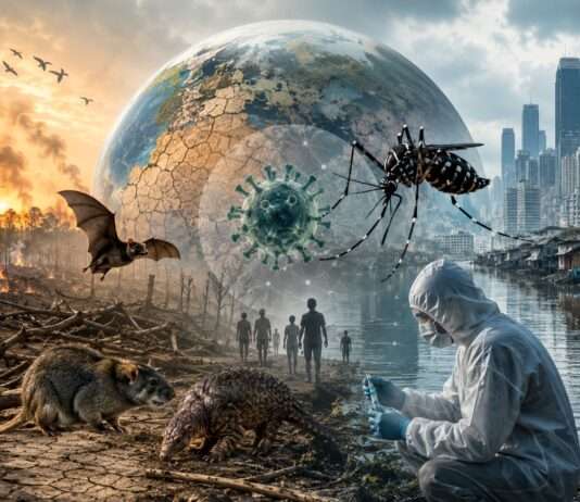 Die unsichtbare Pandemie – Wie der Klimawandel die globale Gesundheitsordnung verändert Klimawandel-und-globale-Bedrohungen_Illustration