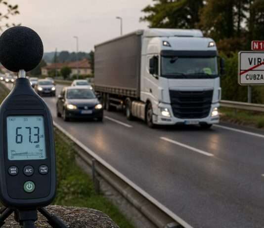 Virsac: Wenn der Verkehr nicht nur vorbeizieht, sondern unerträglich wird Lärm-N10_Illustration