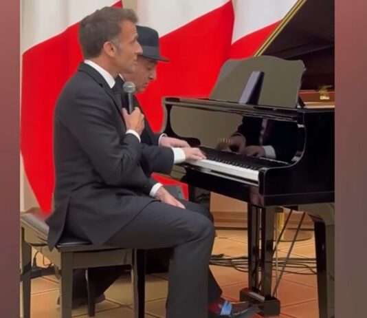 Wenn Diplomaten singen: Emmanuel Macron, Aznavour und die Macht der symbolischen Geste Macron_Eriwan-singend_ScreenYoutube