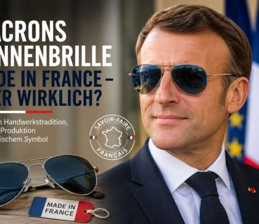 Macrons Sonnenbrillen und das Rätsel vom „echten“ Made in France Macrons-Sonnenbrille_Illustration