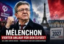 Mélenchon wagt den vierten Anlauf – und verschärft die strategische Krise der französischen Linken Melenchon-Präsidentschaftswahl_Illustration