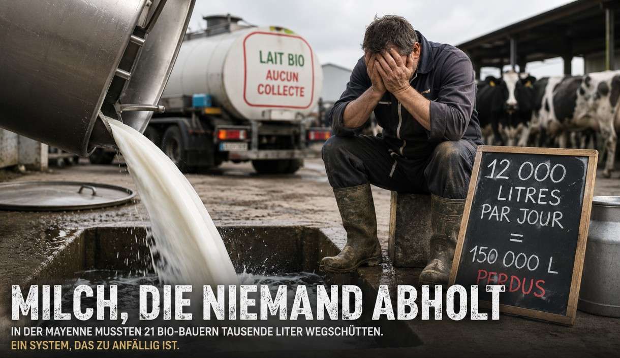 Milch, die niemand abholt