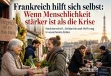 Kommentar: Endlich ein Lichtblick – Frankreich entdeckt seine Menschlichkeit wieder Nachbarschaftshilfe-Paris_Illustration