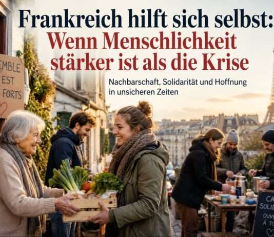 Kommentar: Endlich ein Lichtblick – Frankreich entdeckt seine Menschlichkeit wieder Nachbarschaftshilfe-Paris_Illustration