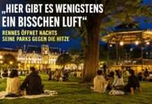 „Hier gibt es wenigstens ein bisschen Luft“ – Rennes öffnet nachts seine Parks gegen die Hitze Nächtliche-Abkühlung-Park-Hitze_Illustration