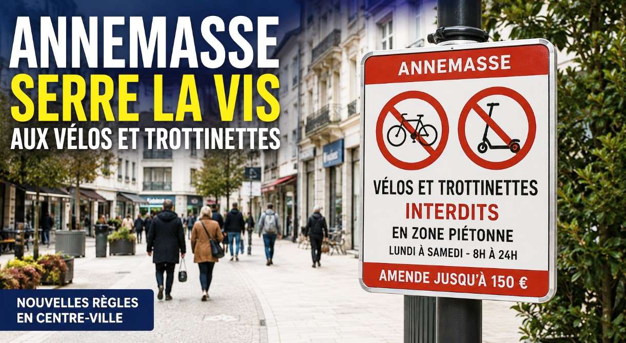 Annemasse zieht die Bremse an – Fahrräder und E-Scooter aus der Fußgängerzone verbannt