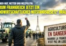 Zwischen Wut, Wetter und Weltpolitik: Warum Frankreich plötzlich ein „landwirtschaftliches Notstandsgesetz“ braucht Notstandsgesetz_Landwirtschaft_Illustration