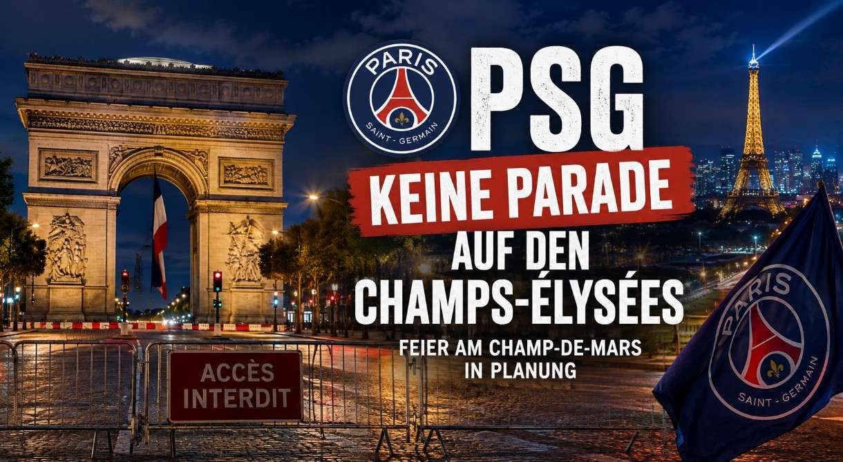 PSG ohne Triumphzug auf den Champs-Élysées – Paris setzt auf Kontrolle statt Ausnahmezustand